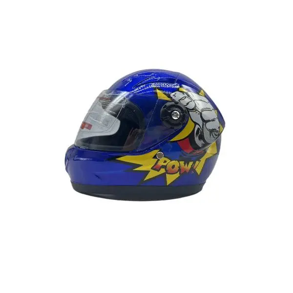 Go-karts Quads & Bikes Kids Closed Face Helmet - POW - Blue