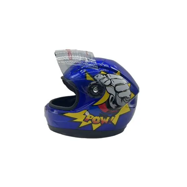 Go-karts Quads & Bikes Kids Closed Face Helmet - POW - Blue