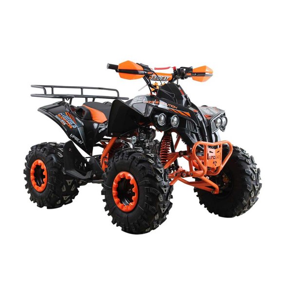 125cc Monster Quad Bike featuring Double Lights and Rear Rack
