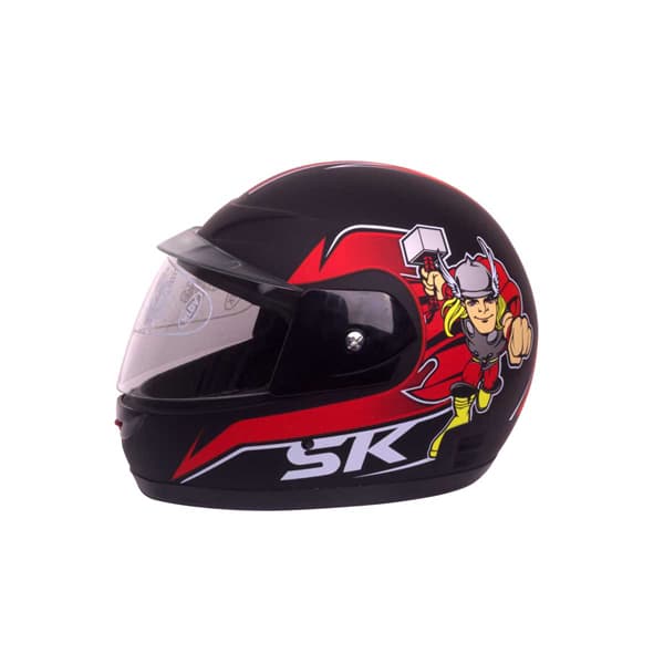 Kids Closed Face Helmets Thor Black Red